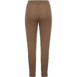 drawstring-waist tapered trousers
