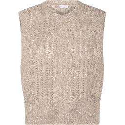 Women Wool Tank Top In Multi