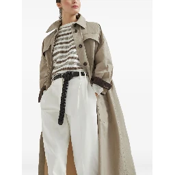Long Jacket with Belted Waist and Pockets