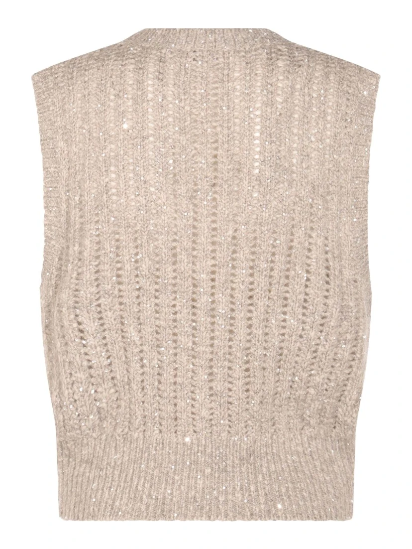 Women Wool Tank Top In Multi