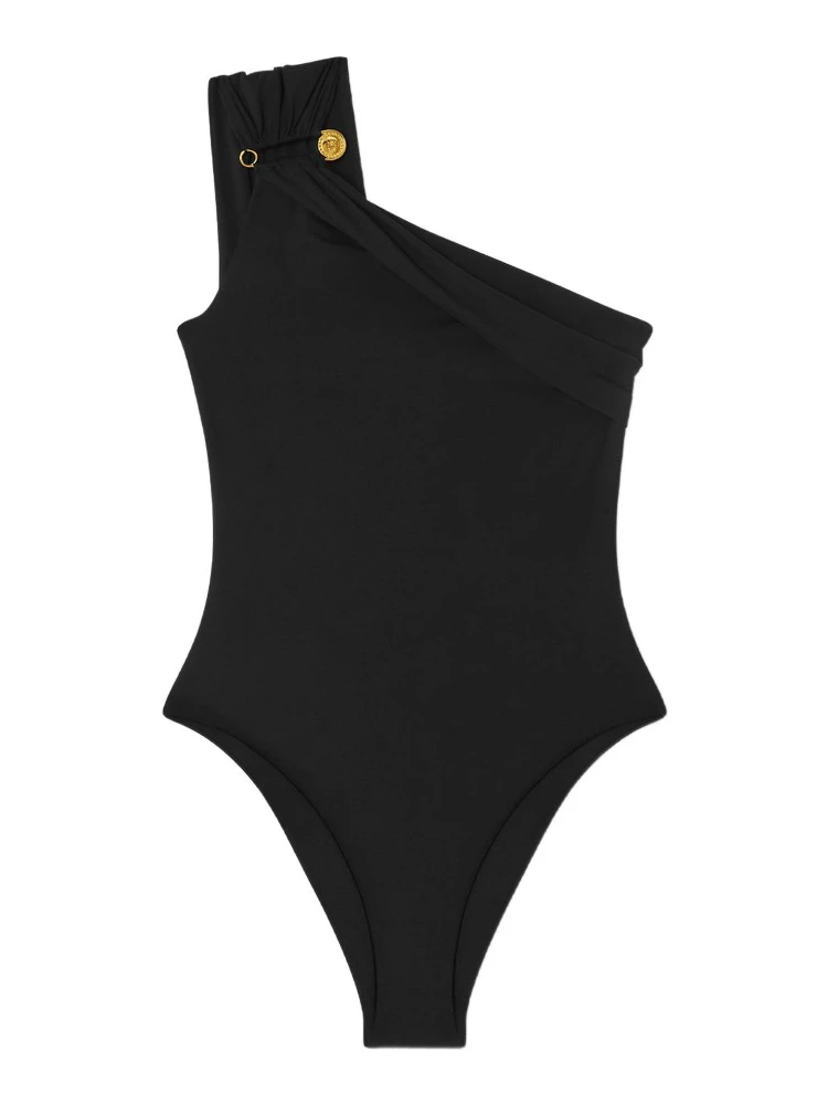 Safety Pin gathered swimsuit