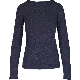 Pullover Aus Lurex In Blau