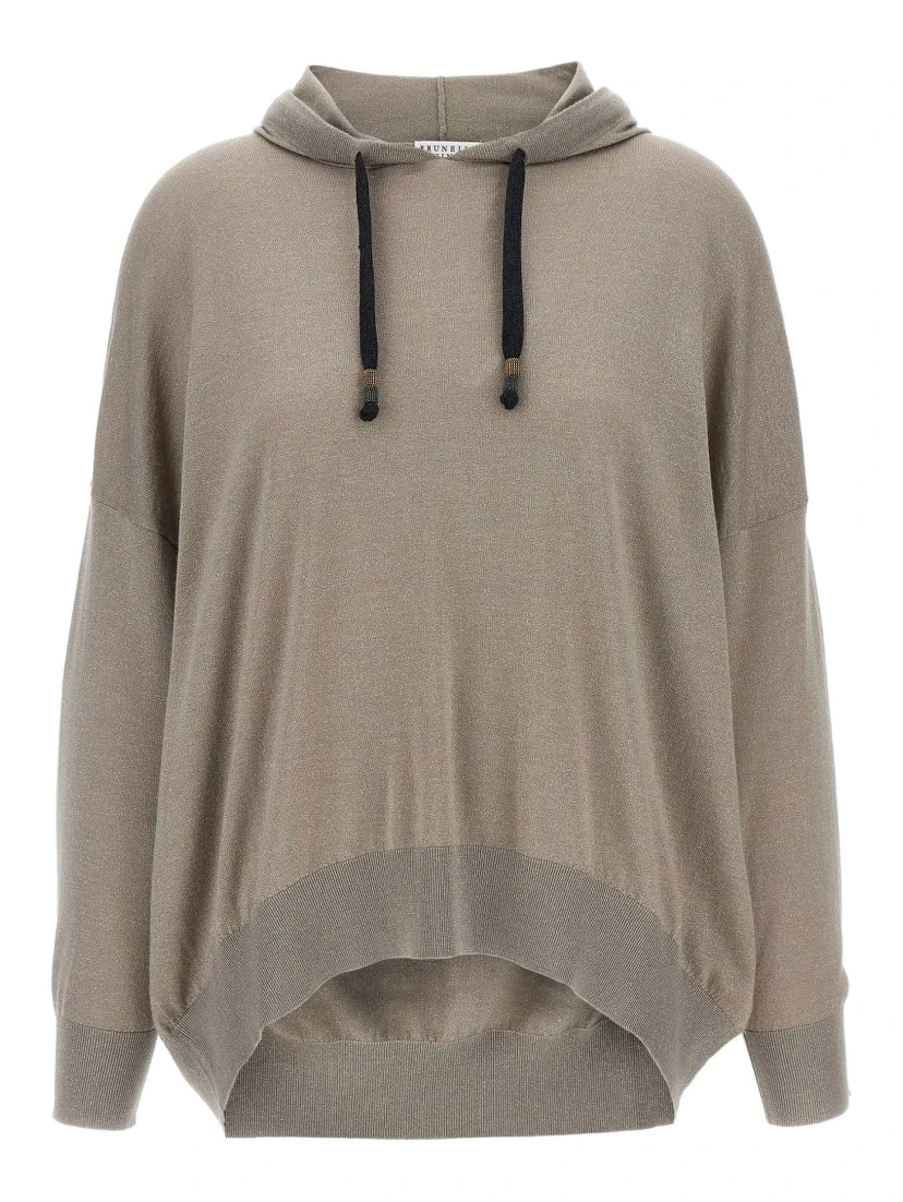 'shimmer' Sweat À Capuche In Gray