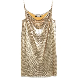 Sequin Embellished Strappy Mini Dress In Gold