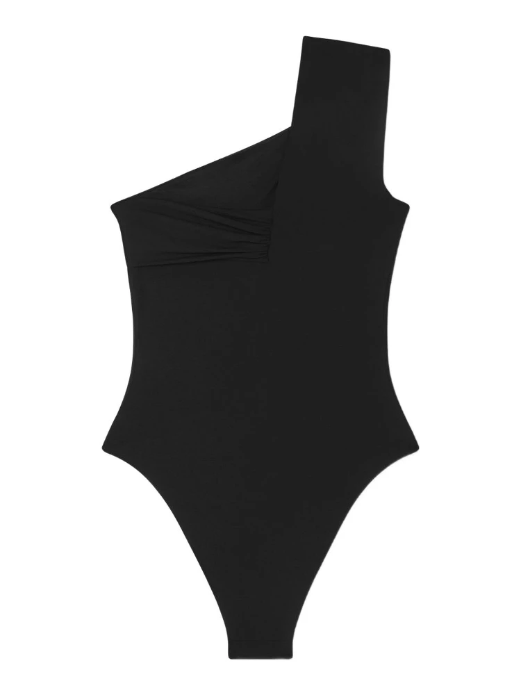 Safety Pin gathered swimsuit alternative