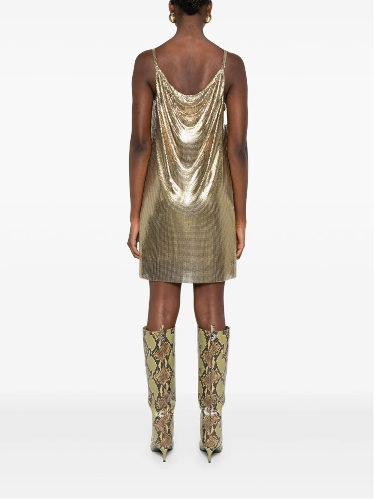Sequin Embellished Strappy Mini Dress In Gold alternative