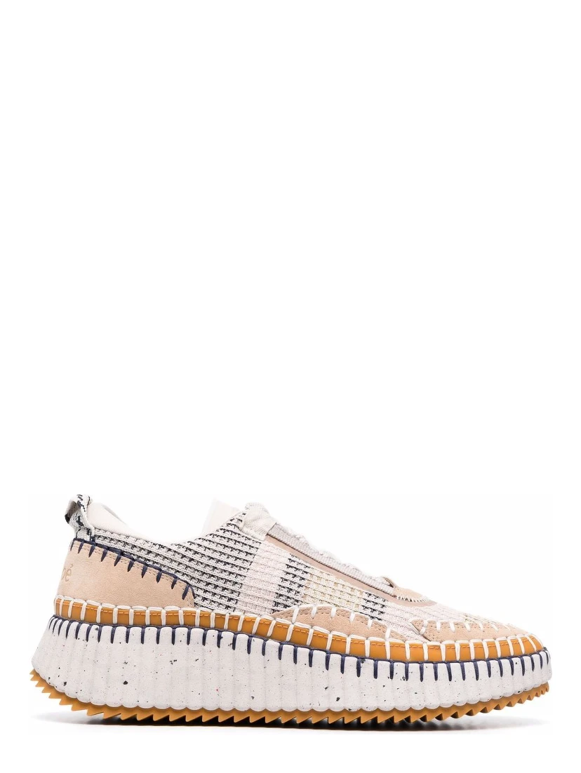 whipstitch-trim sneakers