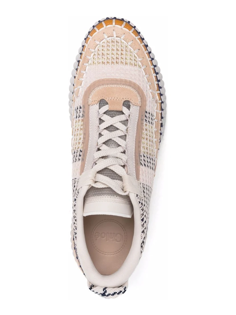 whipstitch-trim sneakers