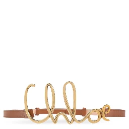 Chloé logo buckle leather belt