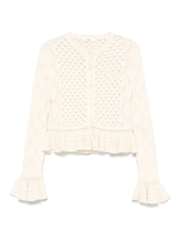 Crochet Cardigan In Cotton Blend