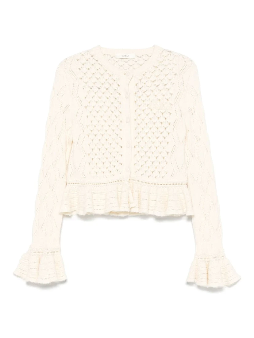 Crochet Cardigan In Cotton Blend