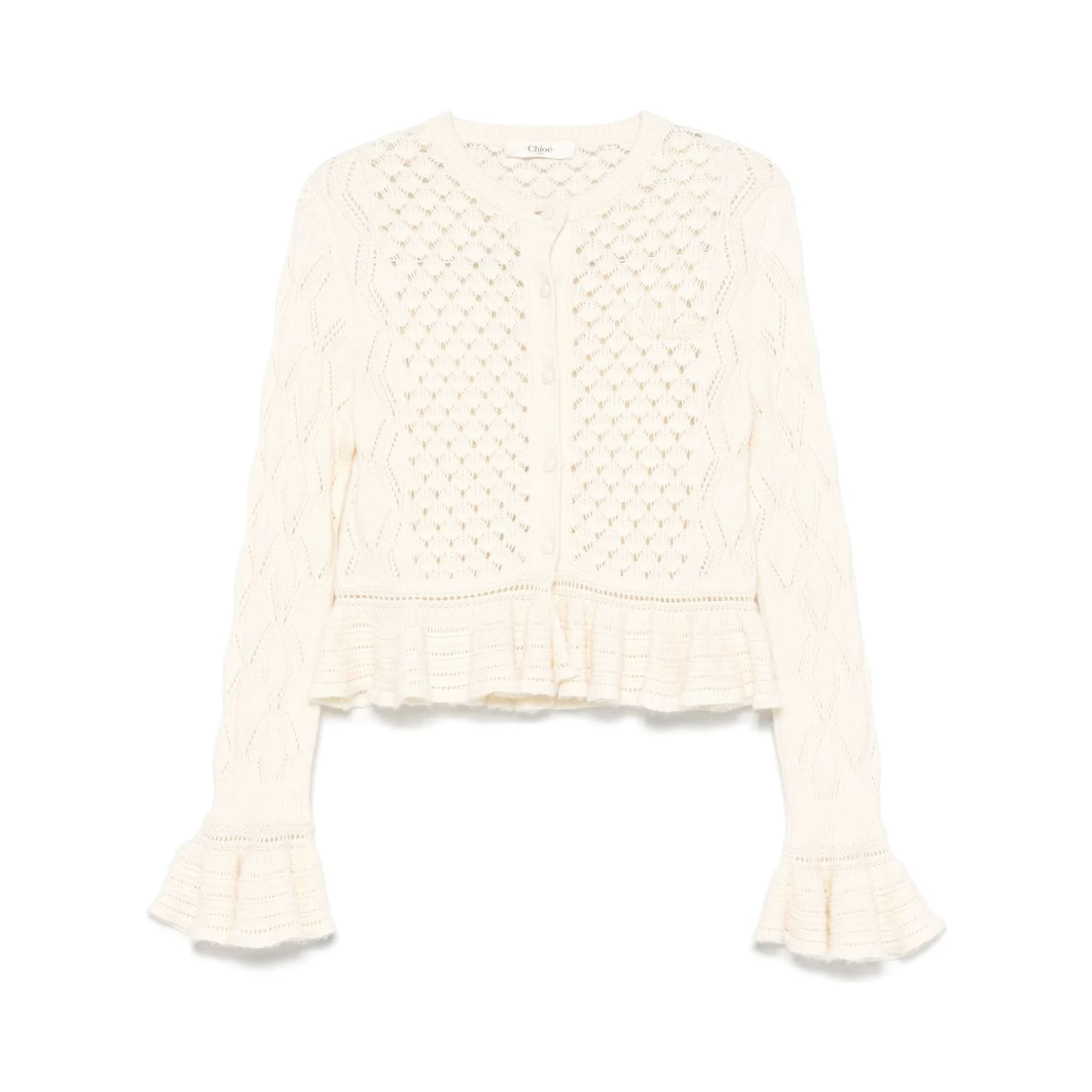 Crochet Cardigan In Cotton Blend