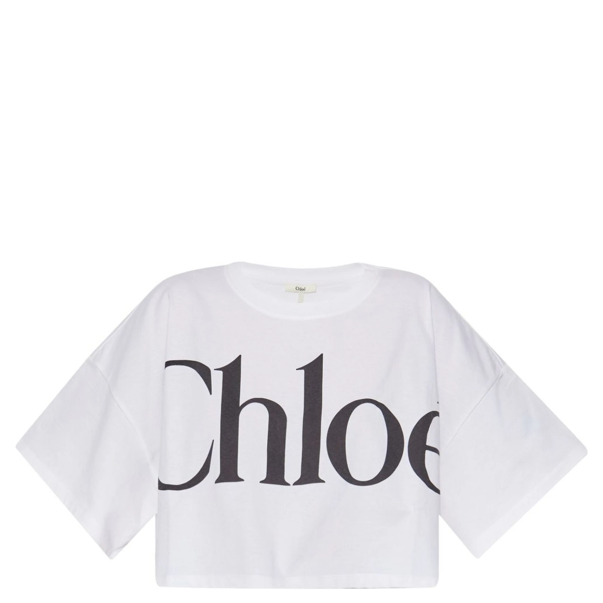 logo-print crop top