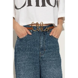 Chloé logo buckle leather belt
