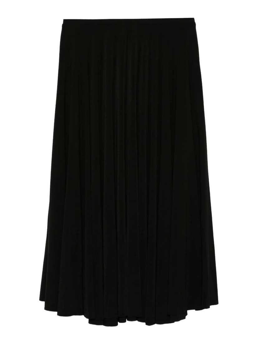 pleated midi skirt