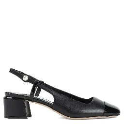 حذاء إليسا بكعب عالٍ من جلد نابا الأسود