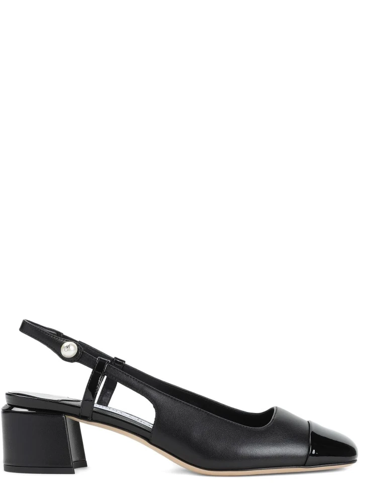 حذاء إليسا بكعب عالٍ من جلد نابا الأسود