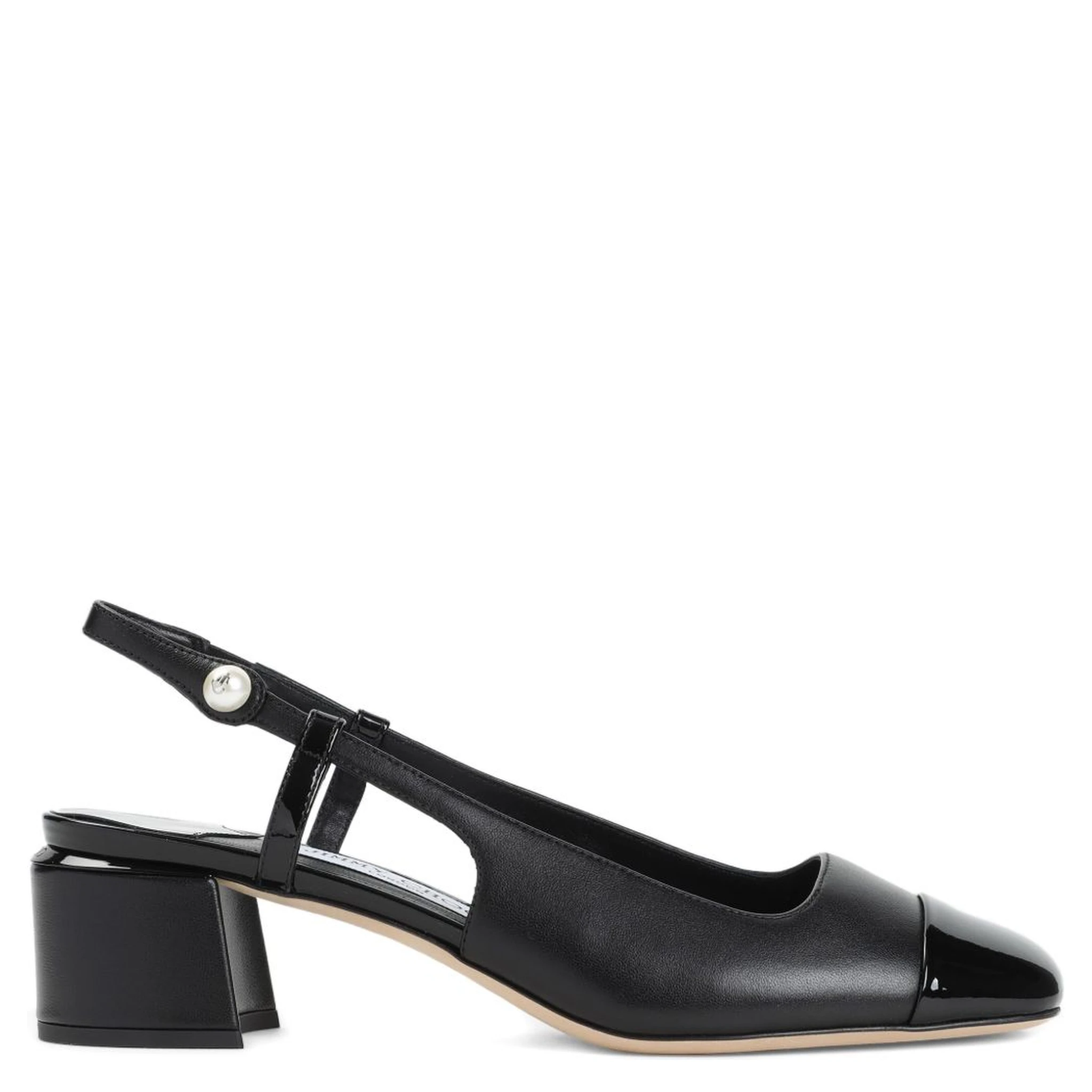 حذاء إليسا بكعب عالٍ من جلد نابا الأسود