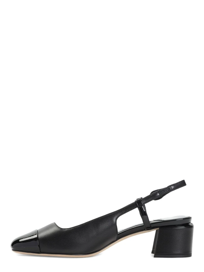 حذاء إليسا بكعب عالٍ من جلد نابا الأسود