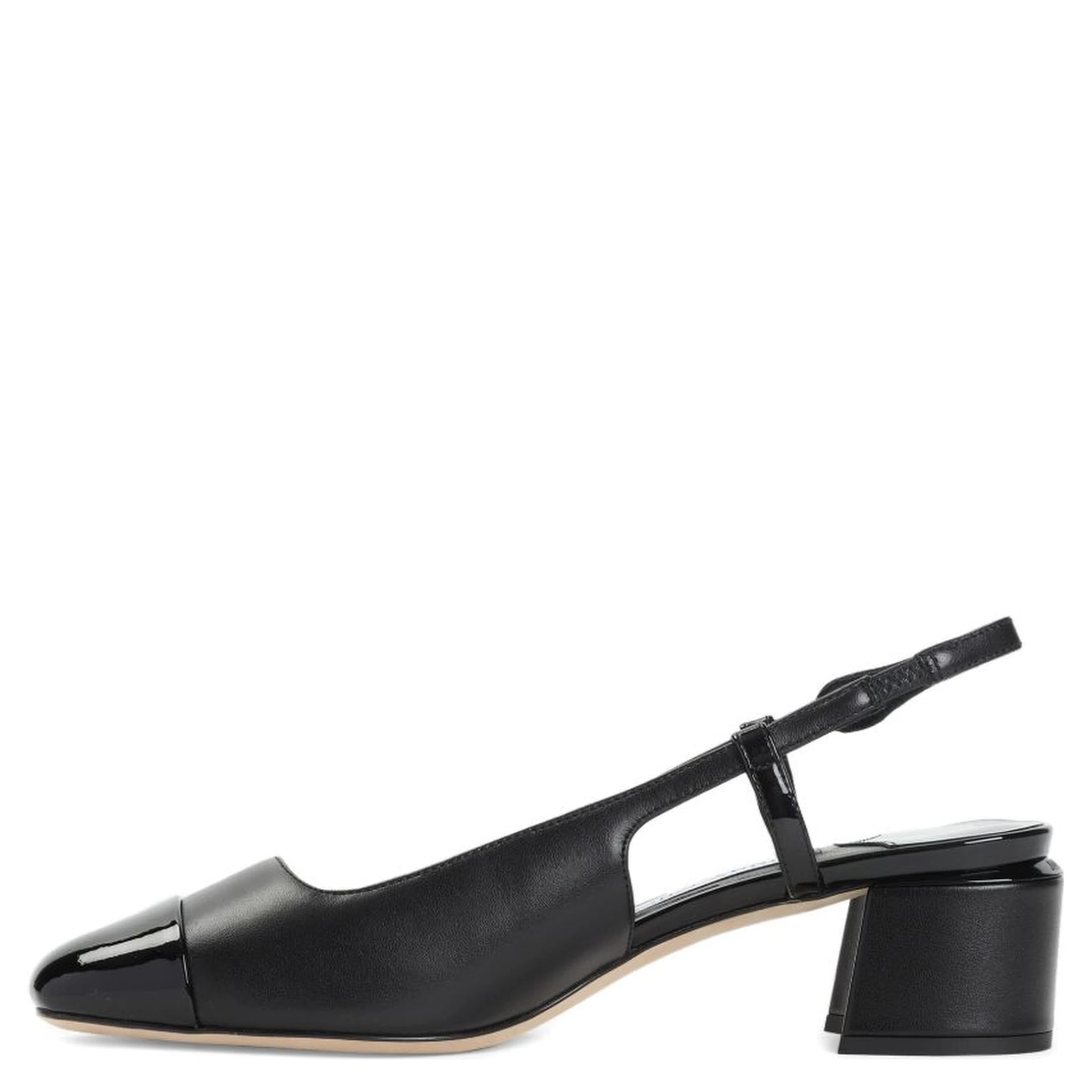 حذاء إليسا بكعب عالٍ من جلد نابا الأسود