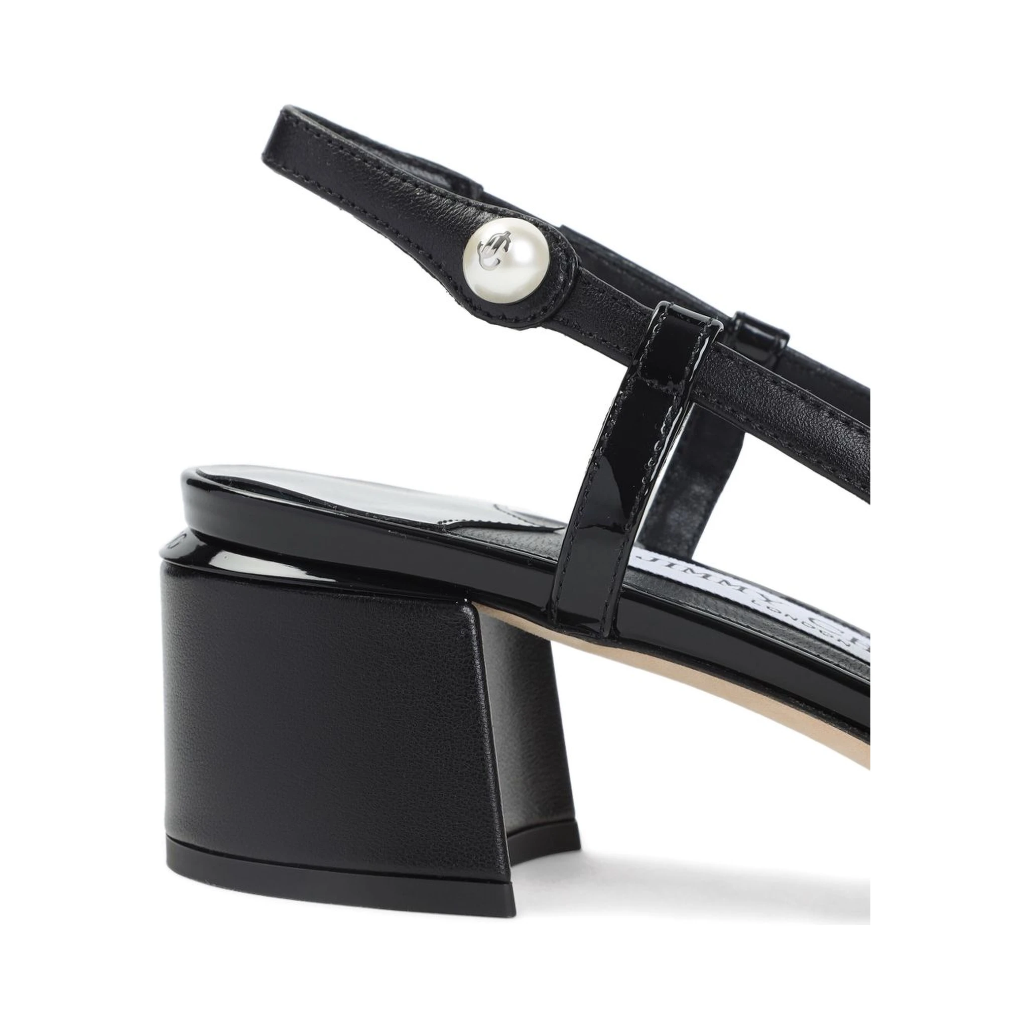 حذاء إليسا بكعب عالٍ من جلد نابا الأسود