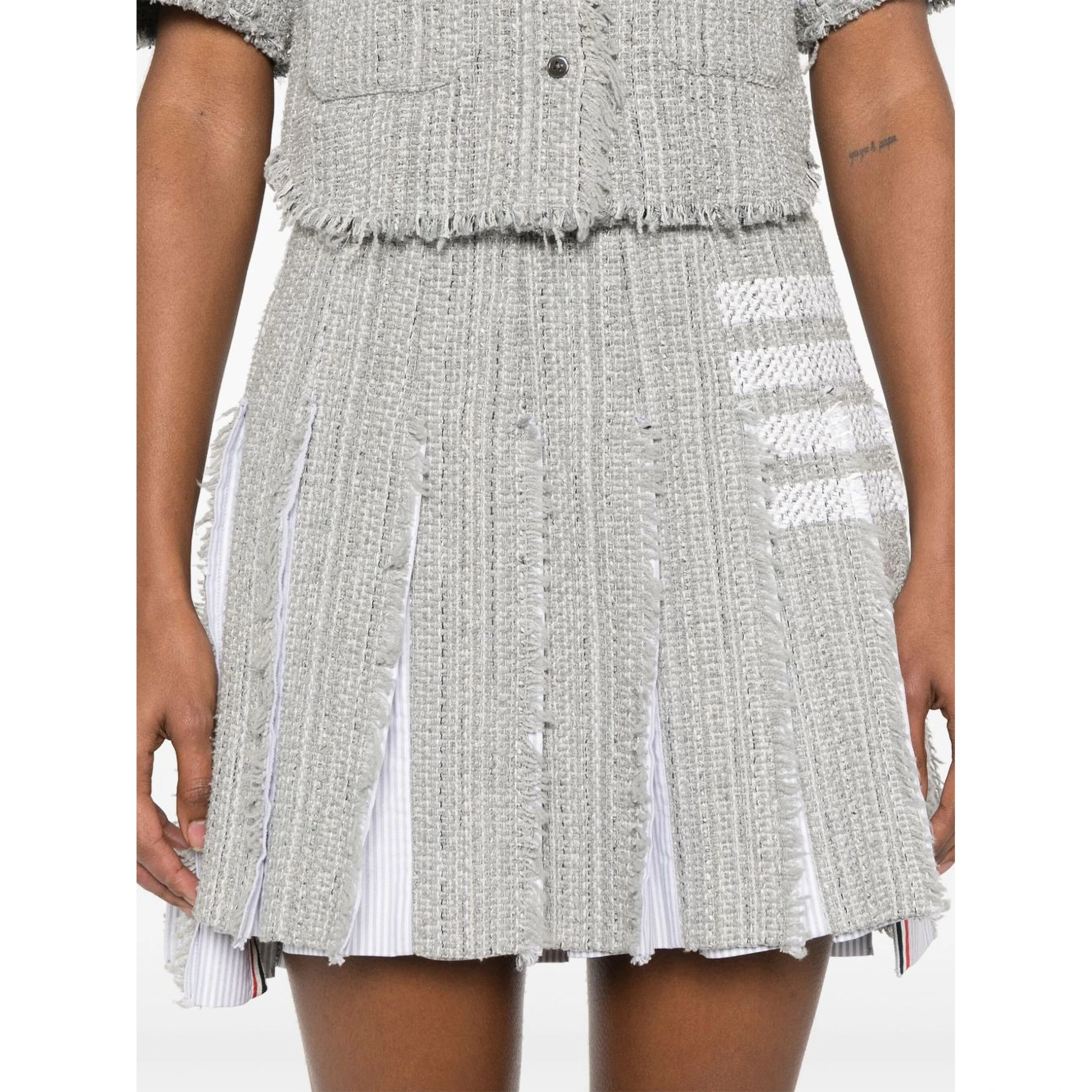 4-Bar tweed mini skirt