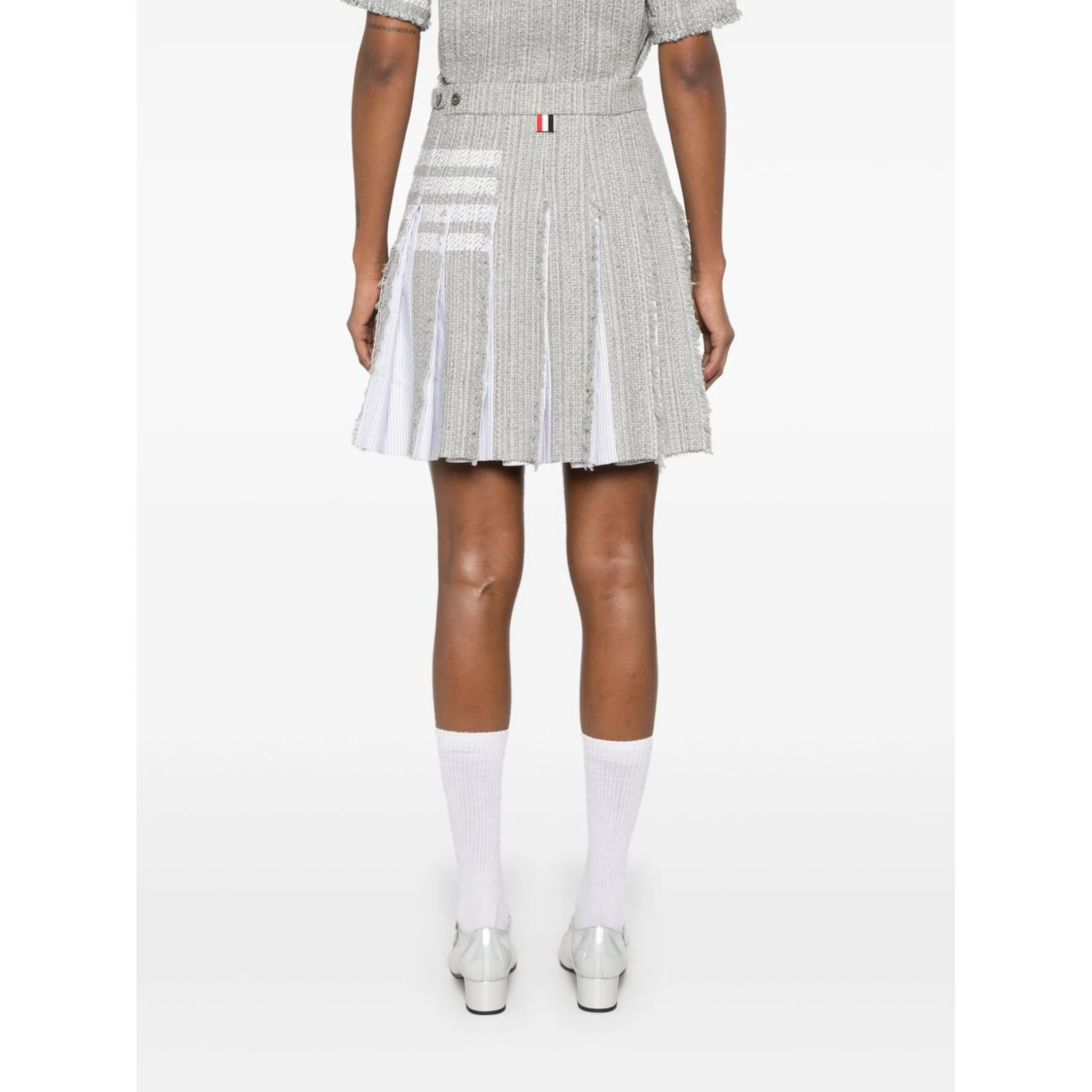 4-Bar tweed mini skirt