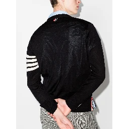 intarsia-knit 4-Bar stripe cardigan