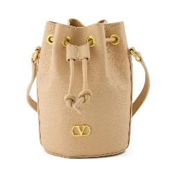 VLogo Signature drawstring bucket bag