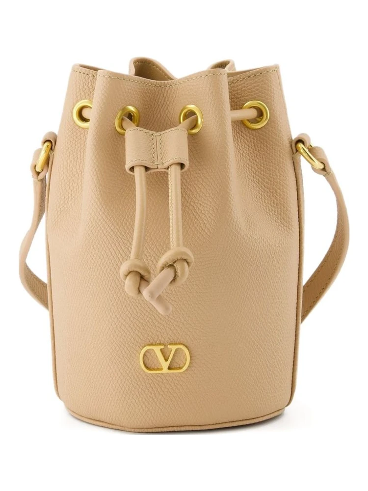 VLogo Signature drawstring bucket bag