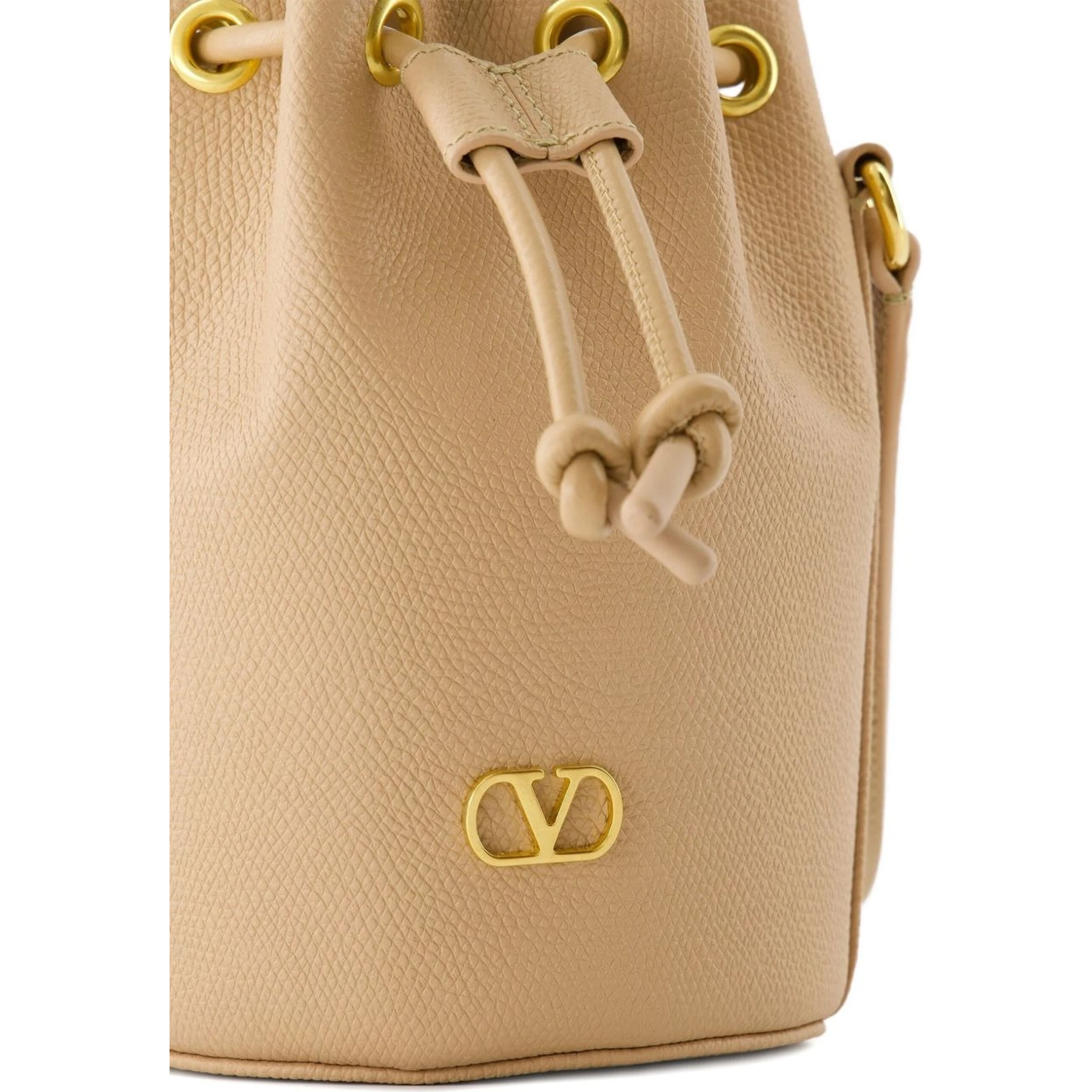 VLogo Signature drawstring bucket bag