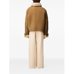 shearling button-up jacket