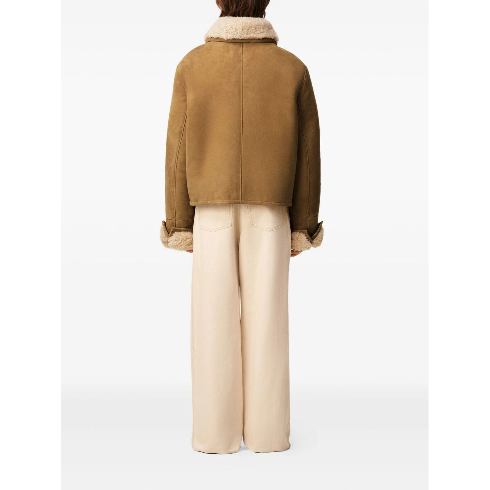 shearling button-up jacket