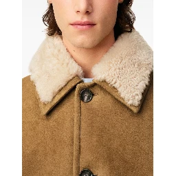 shearling button-up jacket