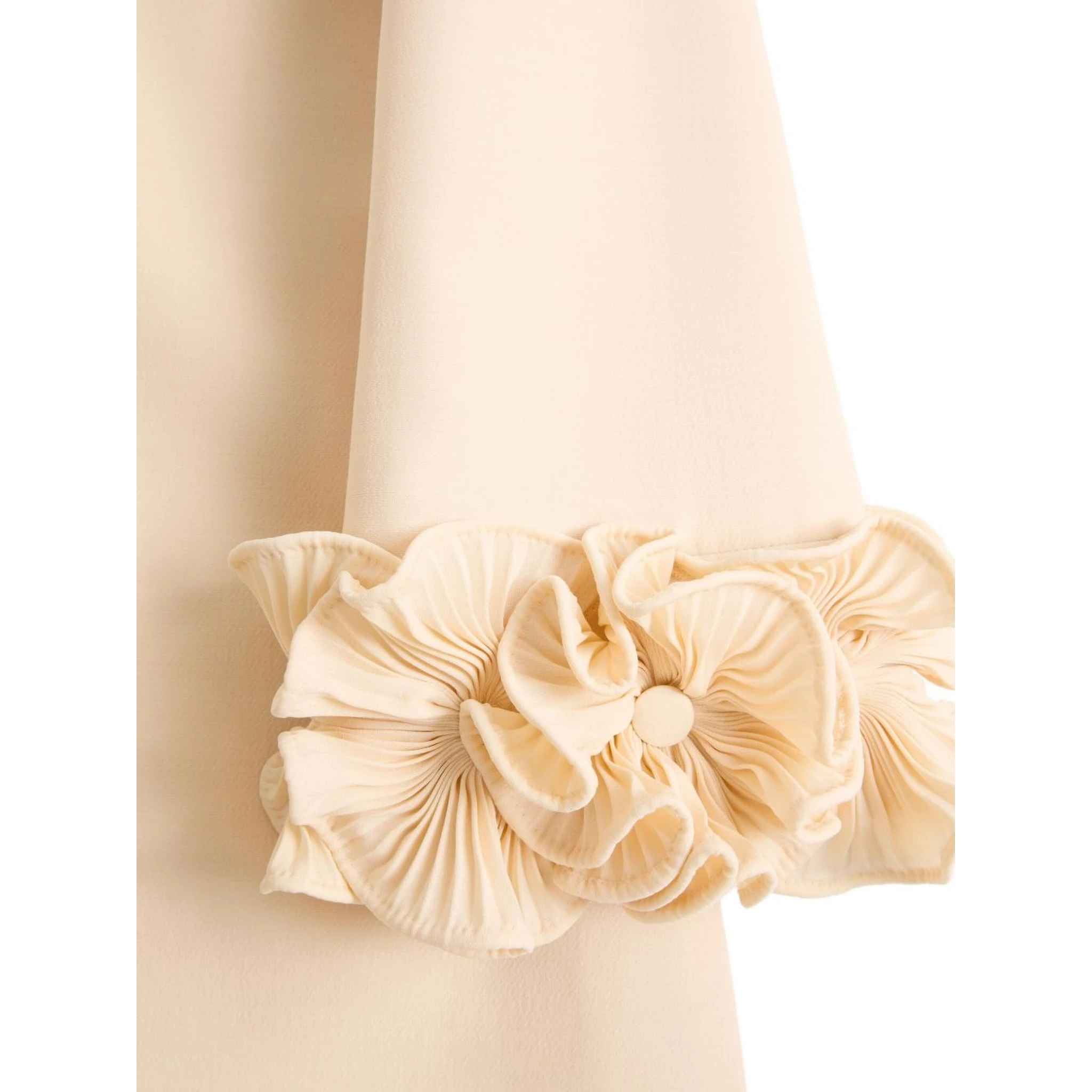 VALENTINO CREPE COUTURE SHORT DRESS WOMAN BIRCH 46