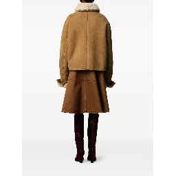 shearling button-up jacket