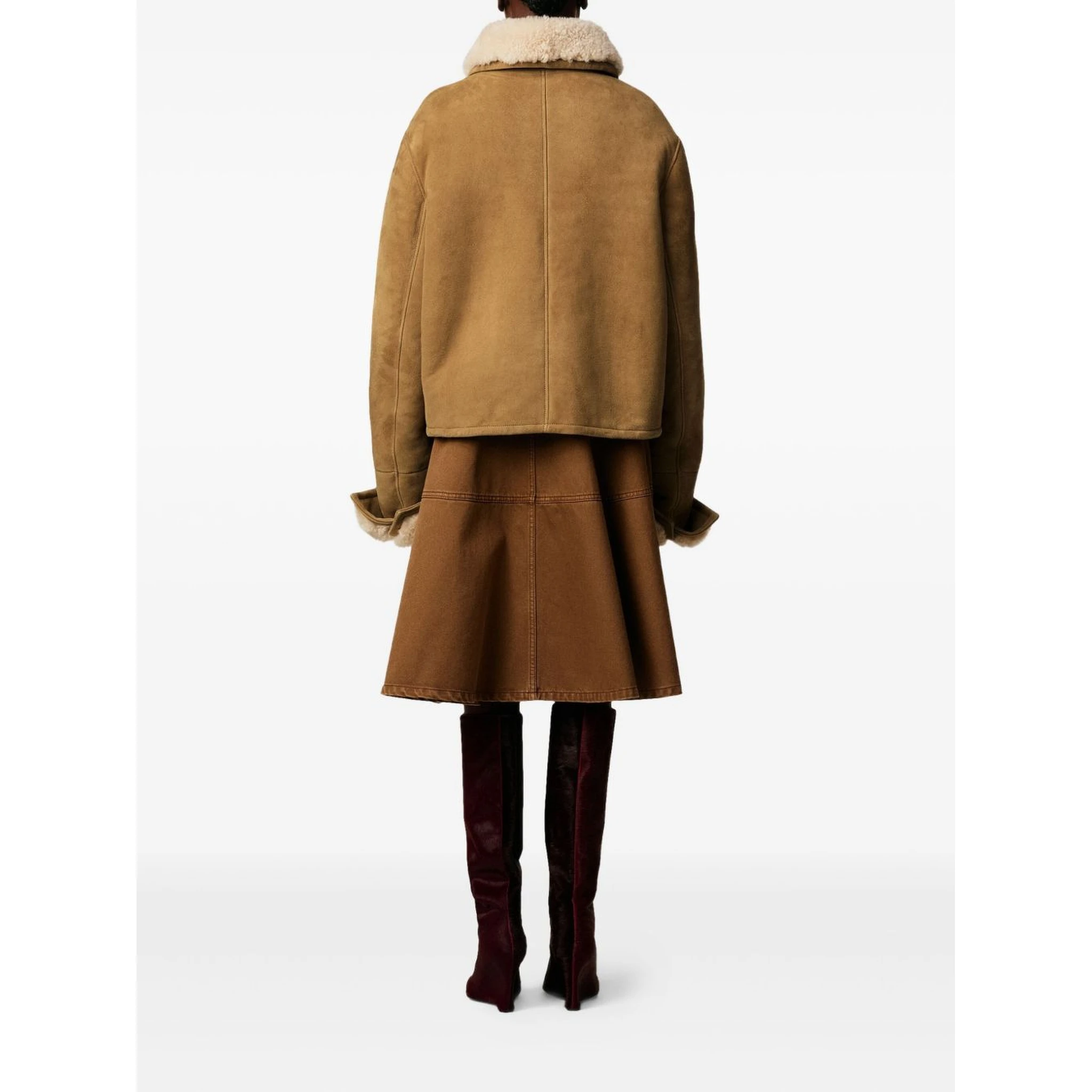 shearling button-up jacket