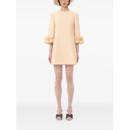 VALENTINO CREPE COUTURE SHORT DRESS WOMAN BIRCH 46