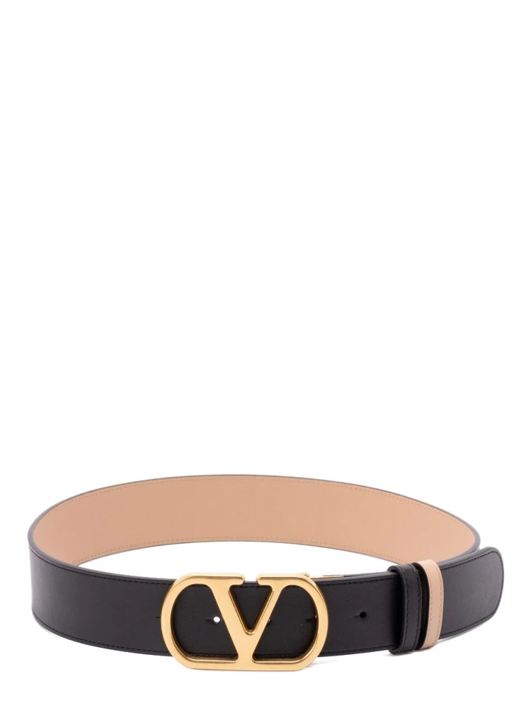 Adjustable Reversible Two-tone Belts In Black