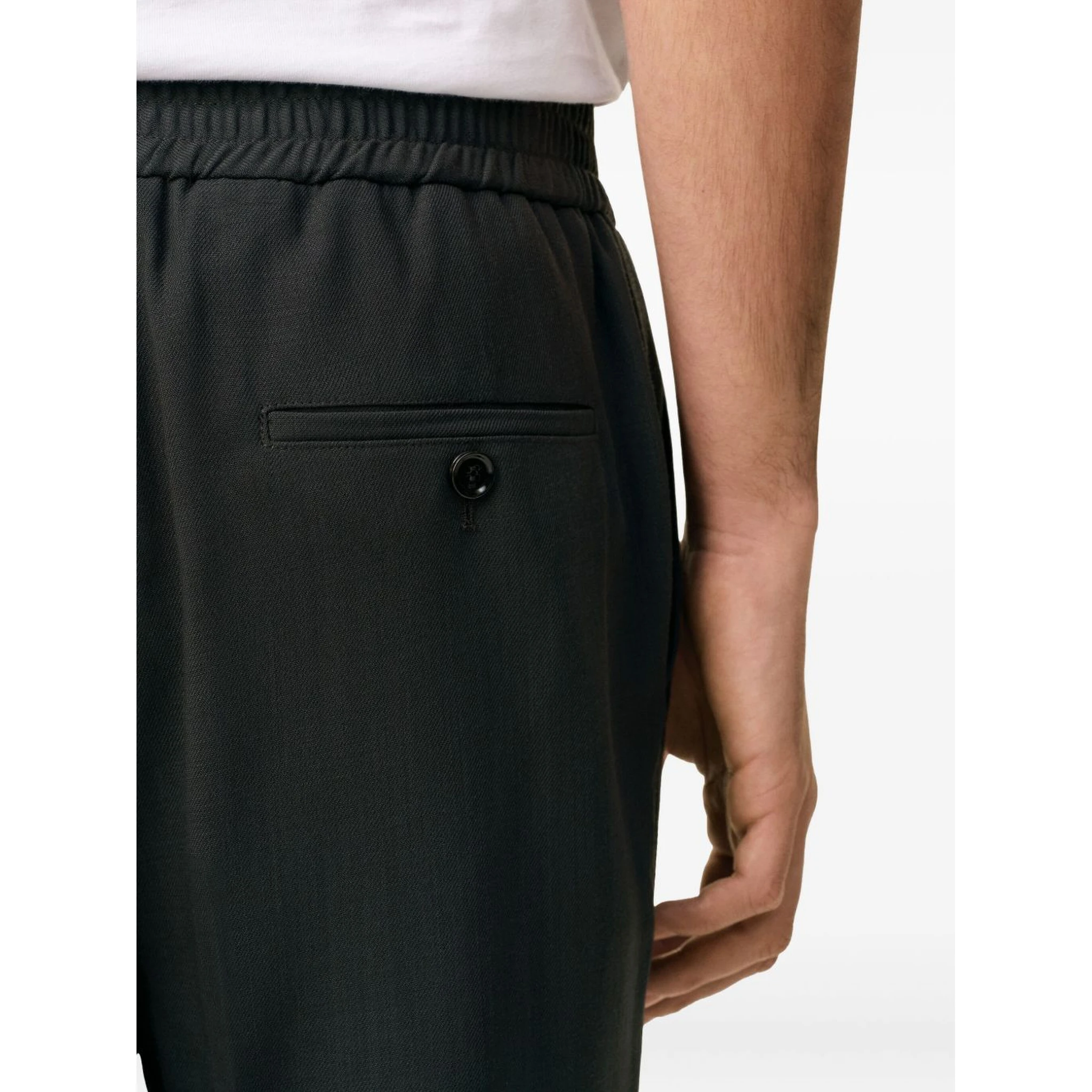 Wool Elasticated-Waist Trousers
