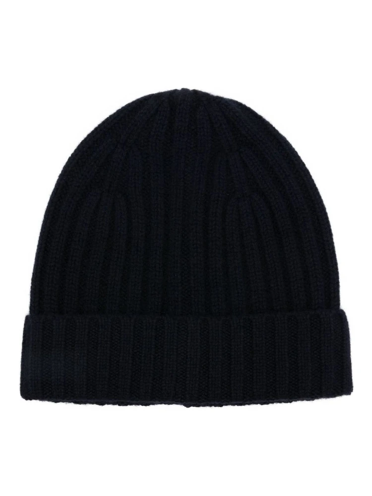 ribbed-knit cashmere beanie