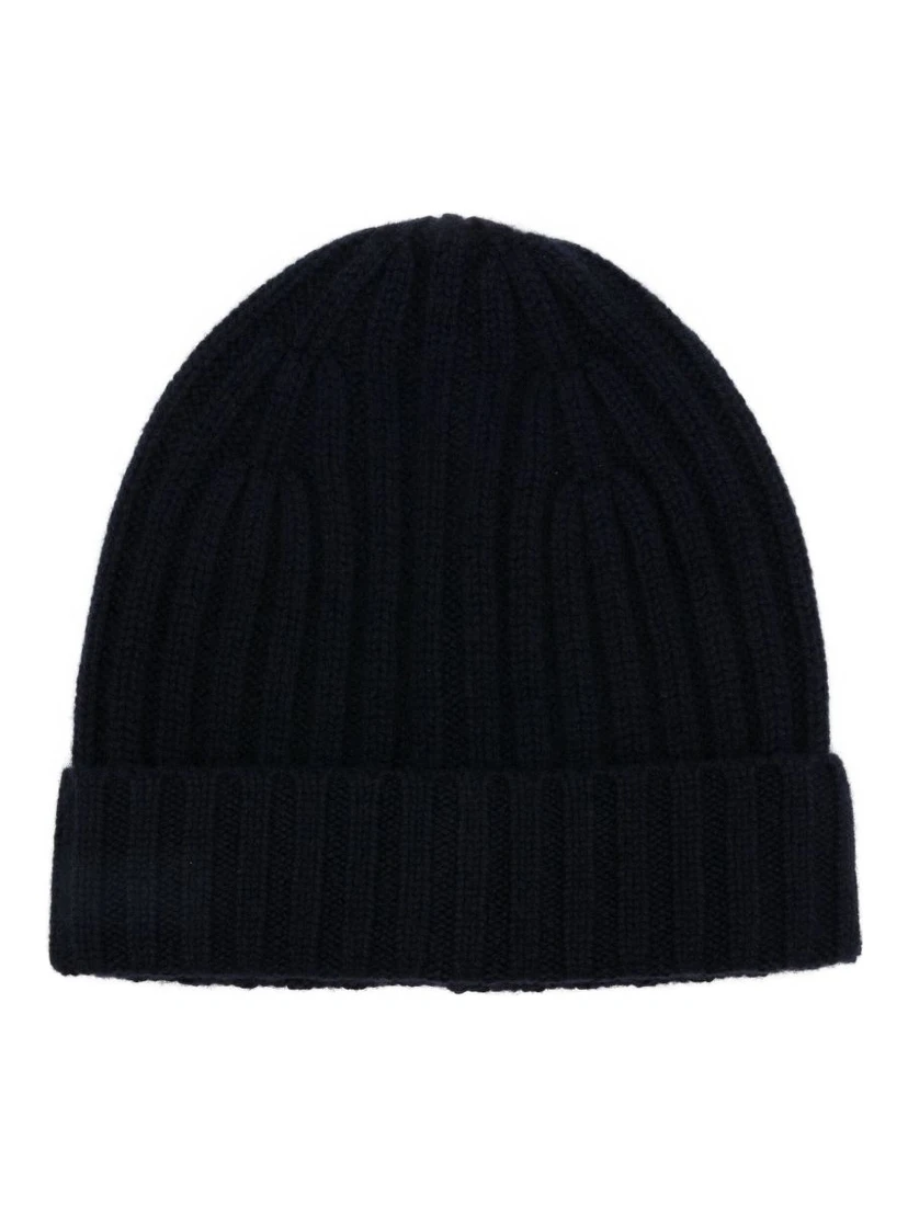 ribbed-knit cashmere beanie