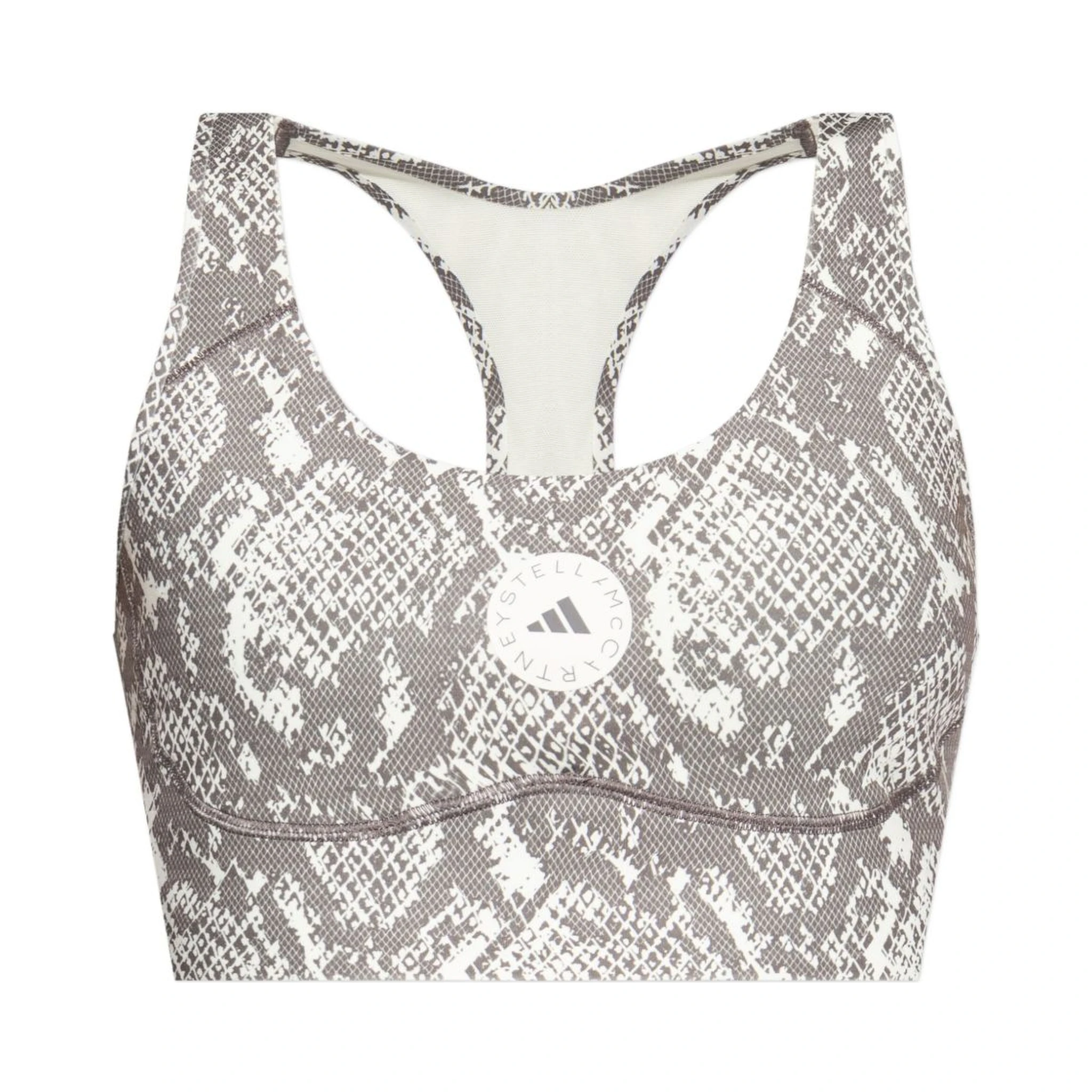 racer-back snake-print sports bra