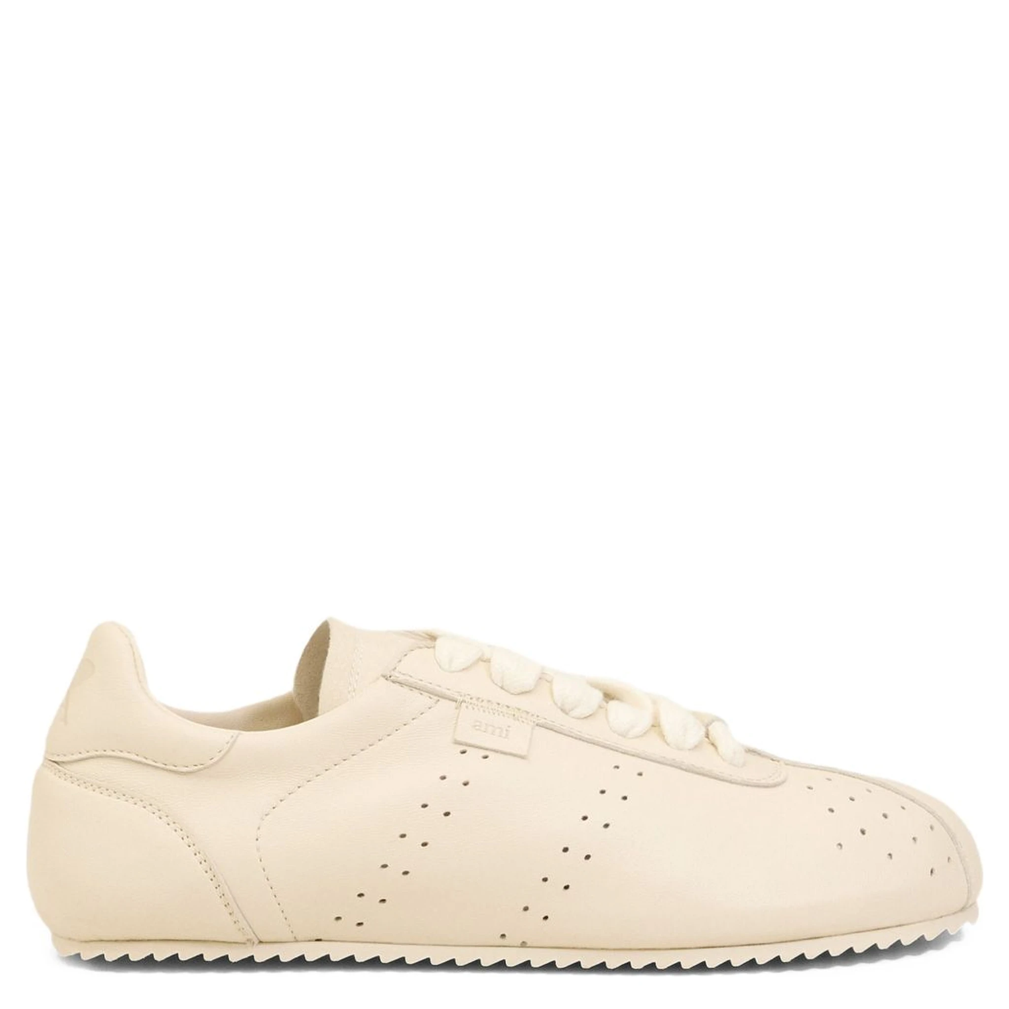 Step leather low-top sneakers
