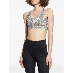racer-back snake-print sports bra