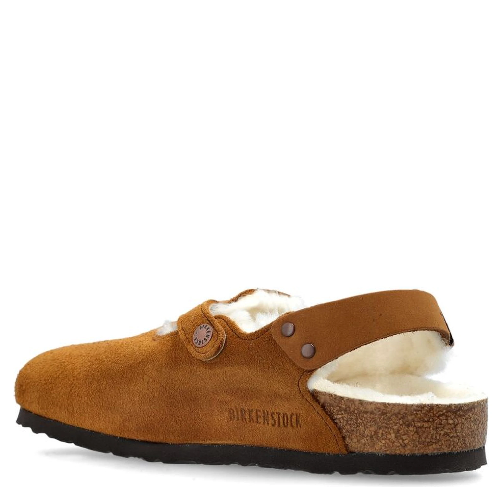 Tokio Shearling Suede Slippers In Animal Print