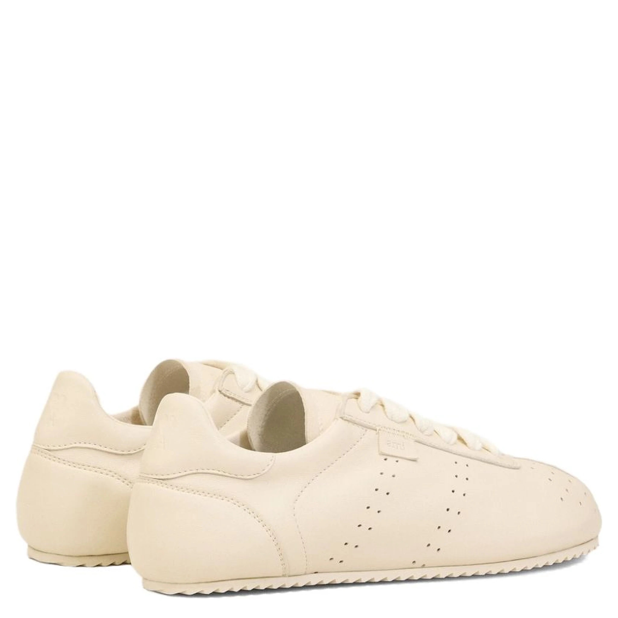 Step leather low-top sneakers