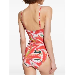 floral-print swimsuit