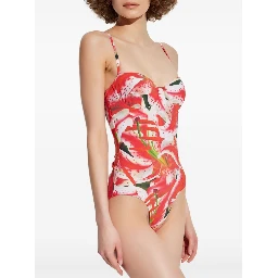 floral-print swimsuit