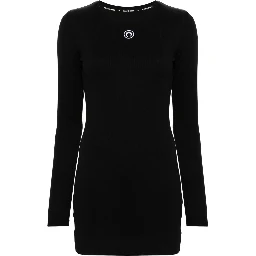 Crescent Moon-embroidered mini dress